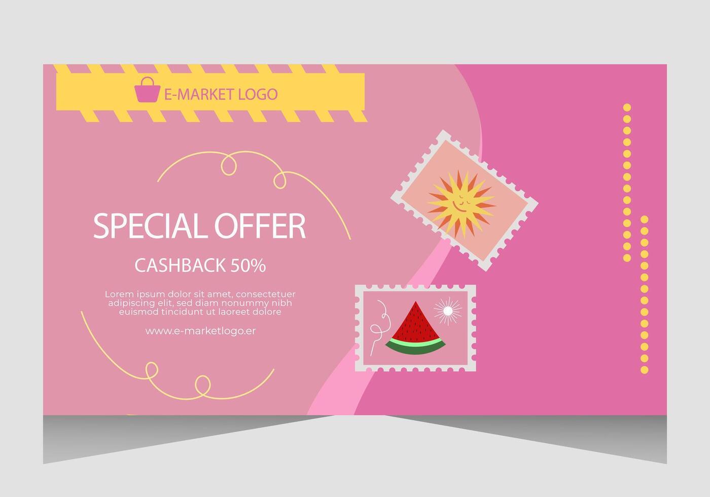 Sale ad banner template vector