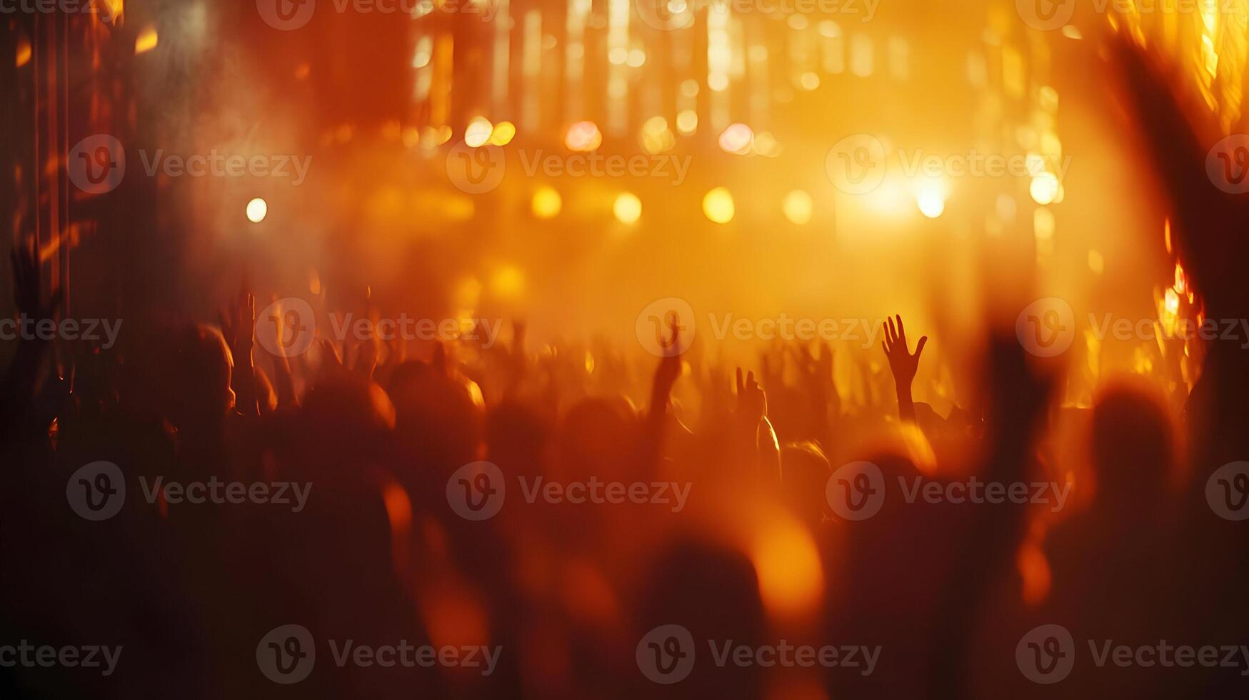 Captivating view of an energetic crowd enjoying a lively concert event photo