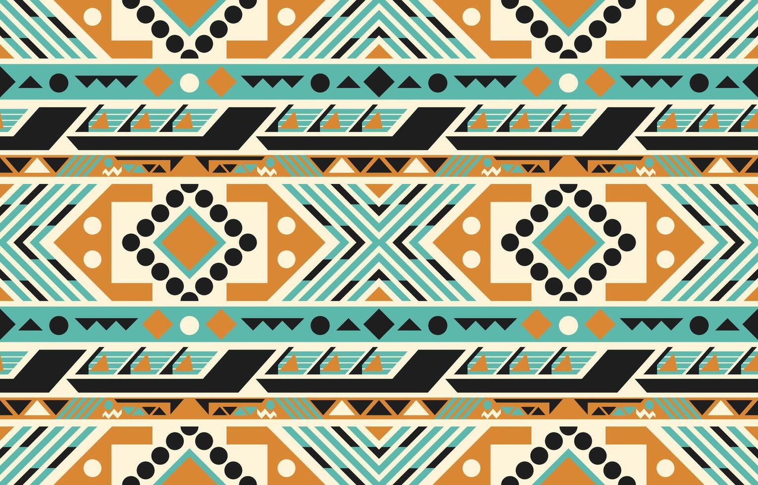 Ethnic Navajo Textile Pattern Timeless Tribal Geometric Motifs vector