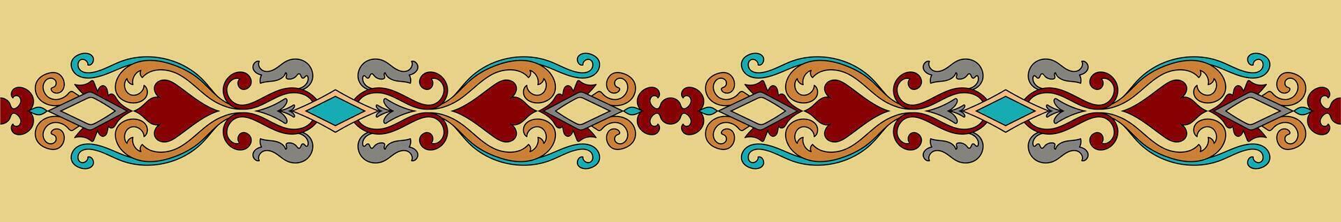 Seamless border of ornaments for tribal patterns fabric decoration ornaments vector