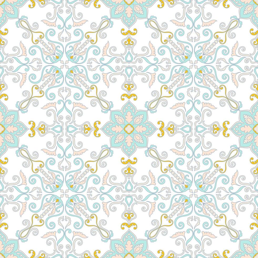 Seamless abstract floral pattern in pastel colors. For fabric and wallpaper vector