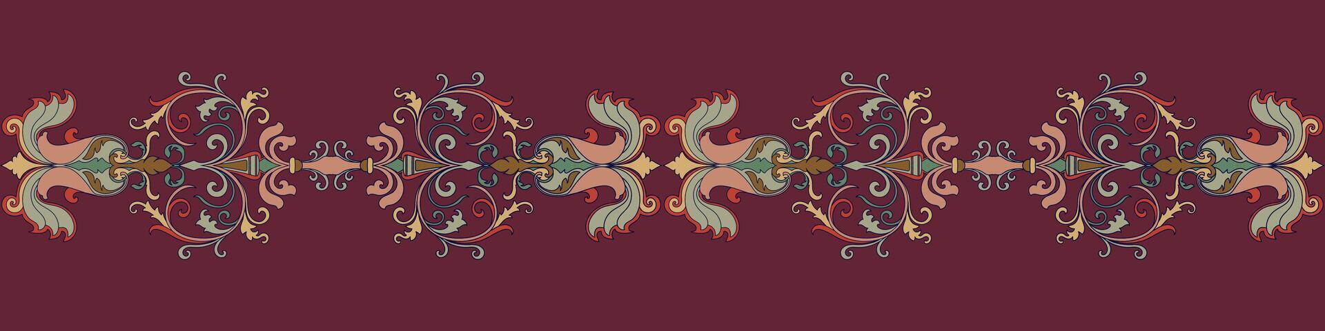 abstract border Patterns for decorating the pattern of the carpet. vector