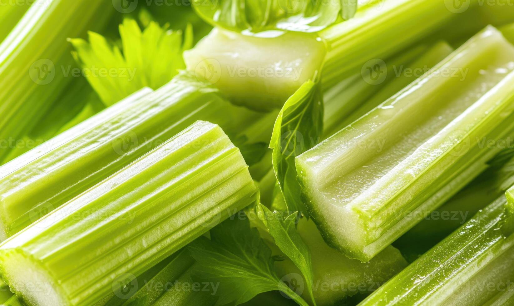 a close up of celery stalks photo