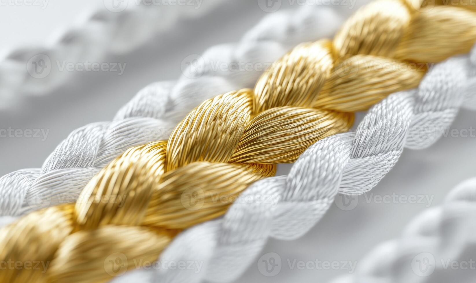 A gold and white rope is shown in the image photo