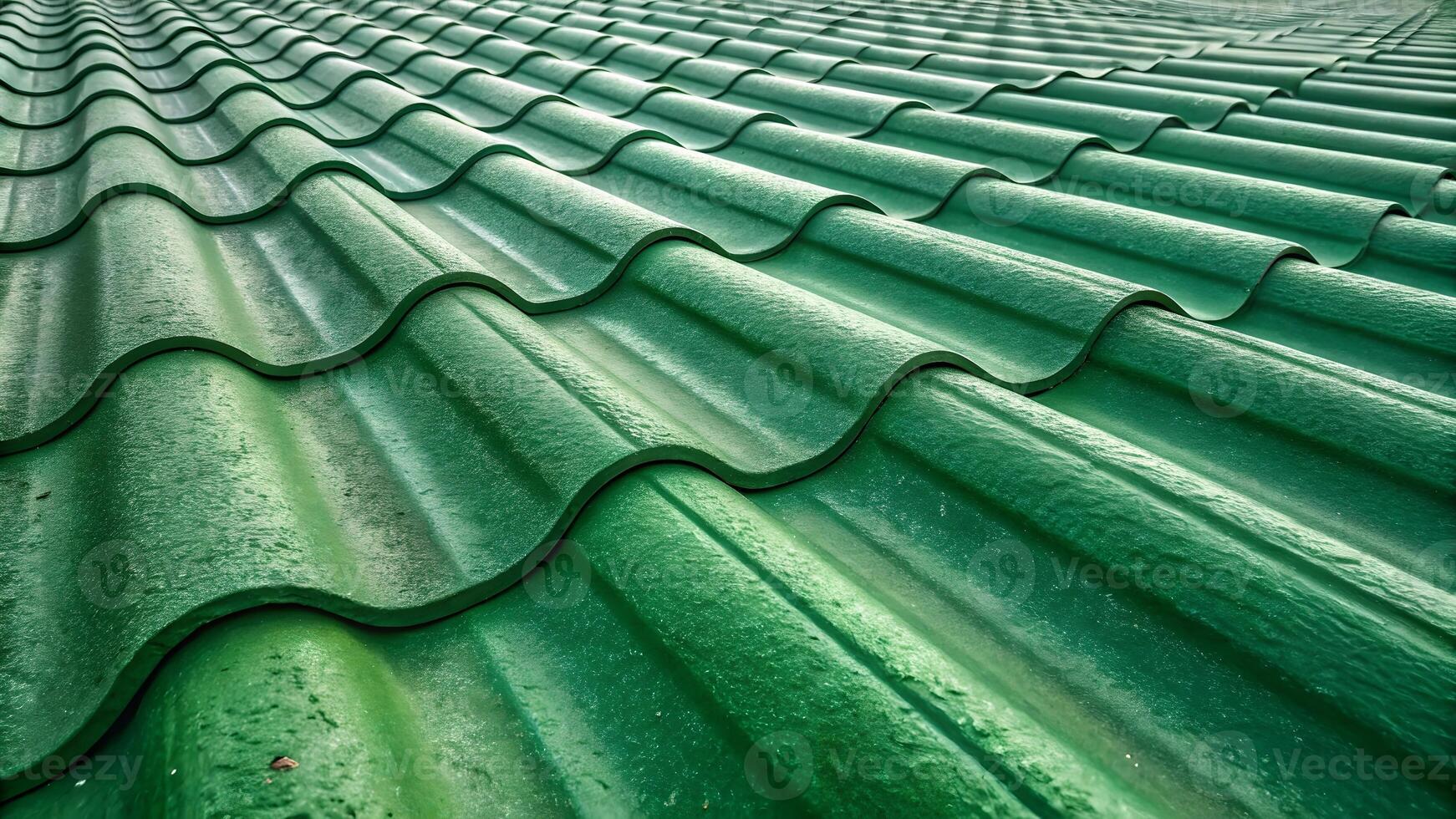 Abstract Green Corrugated Metal Roof Texture Close Up View, Abstract Pattern, Architecture, Building Materials, Modern Design, Roofing and Exterior photo