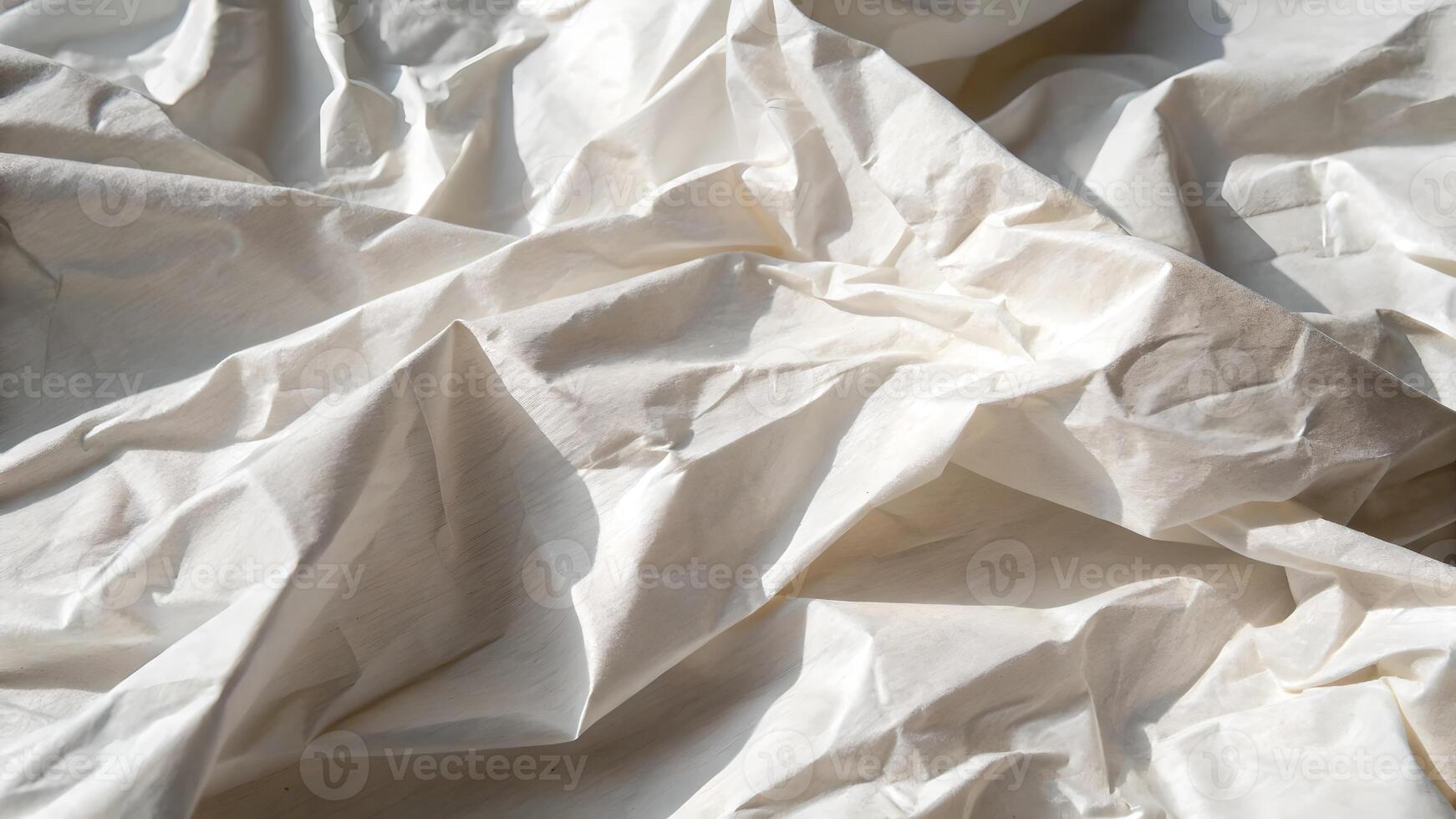 Abstract White Paper Texture, Soft Creases, Subtle Shadows, Artistic Background, Crumpled Effect, Design Element, Delicate Lighting, High Resolution photo