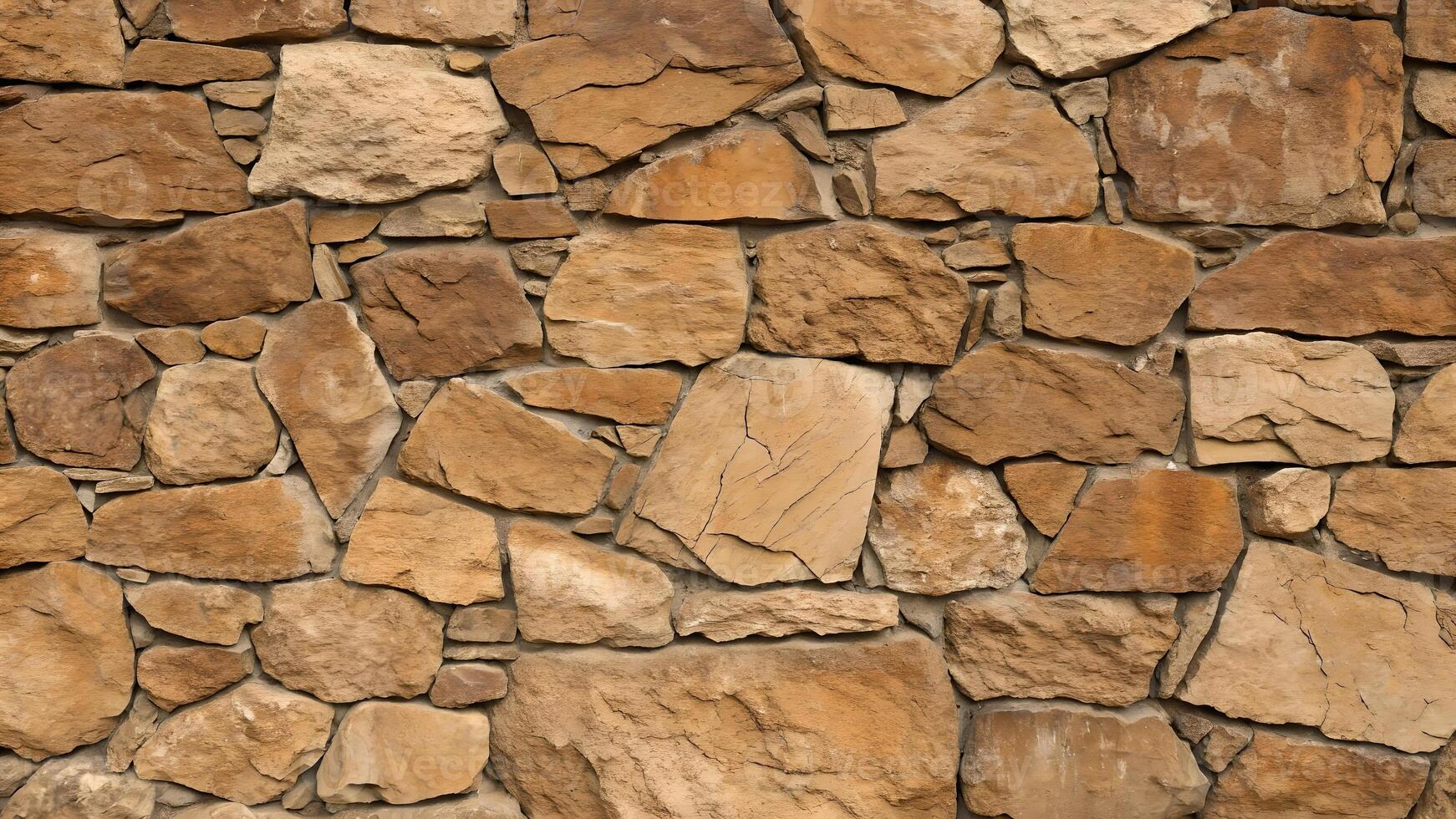 Seamless Brown Rock Wall Texture Weathered Stone Seamless Pattern Design Background Material photo