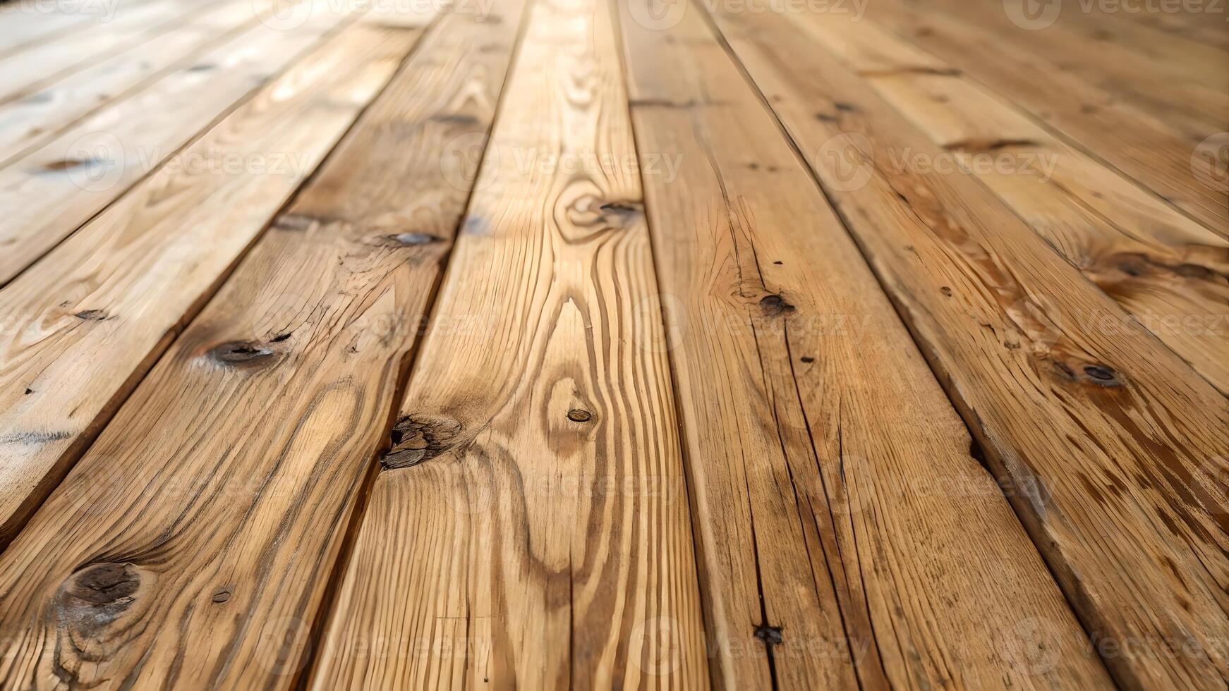 Rustic Wooden Floor Texture with Knotty Details and Warm Tones, angled perspective, natural grain patterns photo