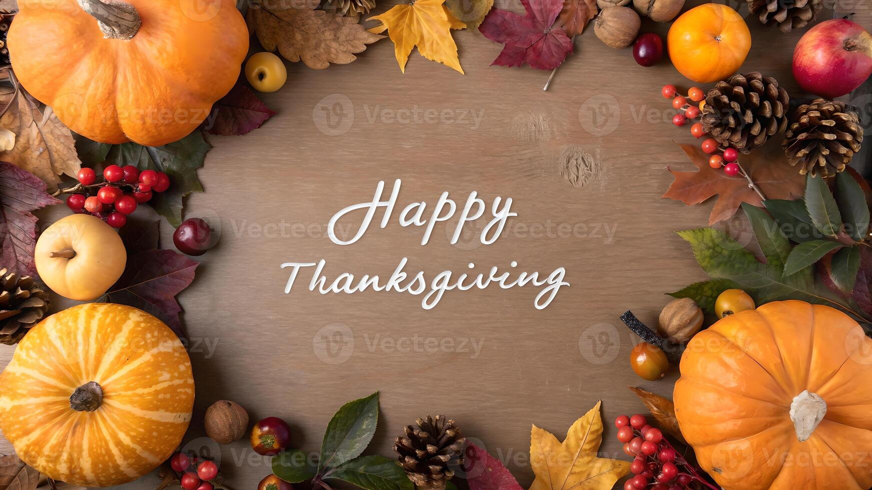 Happy Thanksgiving Autumn Harvest Frame photo