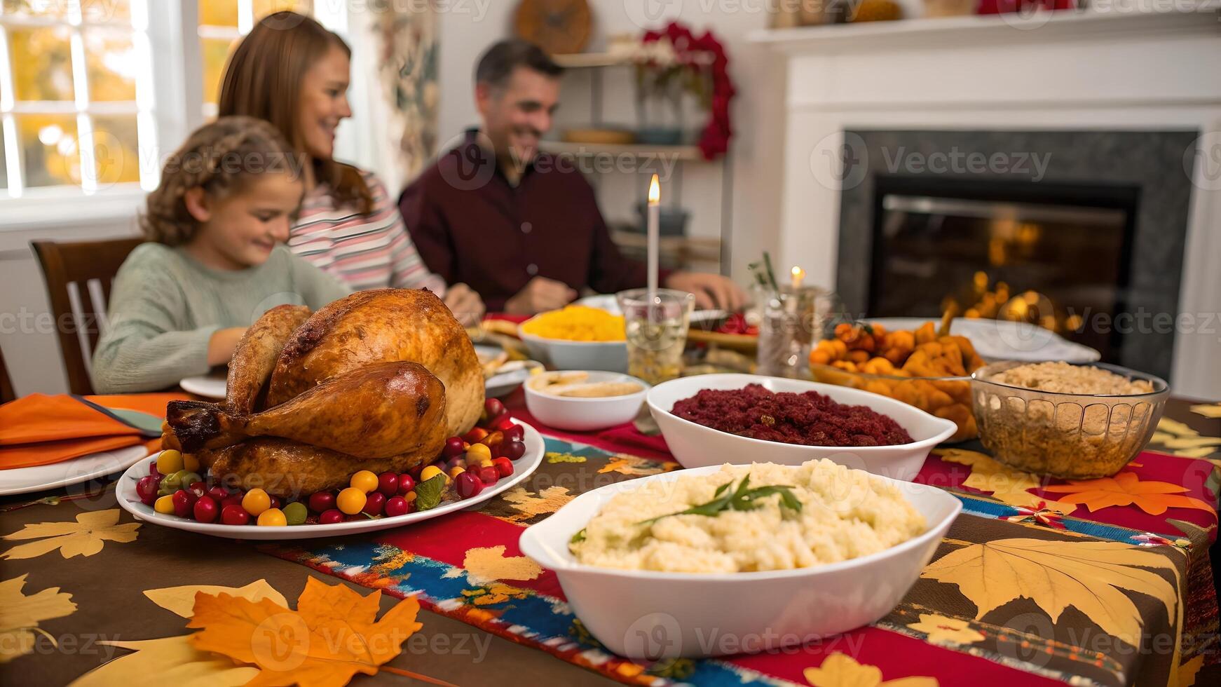 Family Thanksgiving Dinner Gathering photo