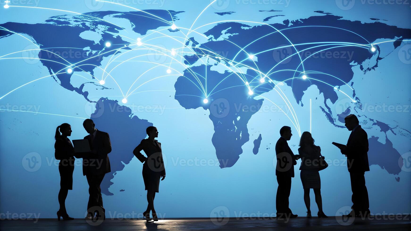 Global Business Network Communication and Collaboration photo