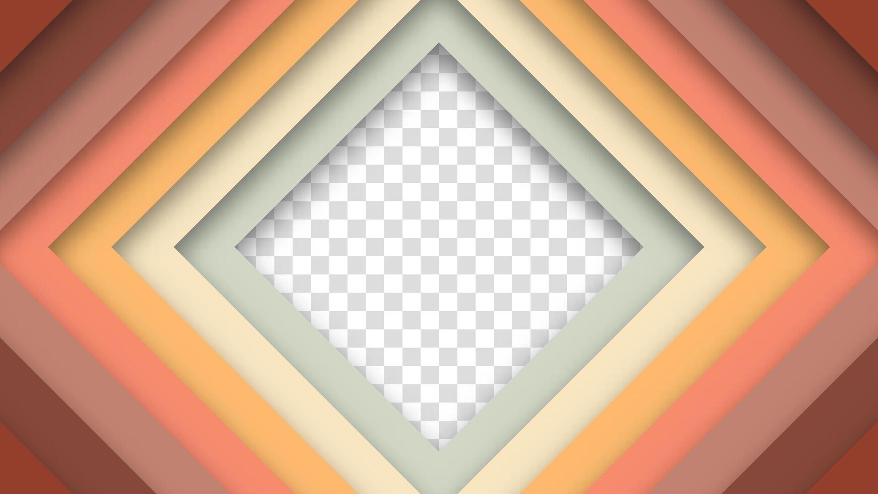 Rhombus elements and retro colors in a funky 1970s 1980s 1960s inspired abstract background. Futuristic retro style, perfect for creative use. vector