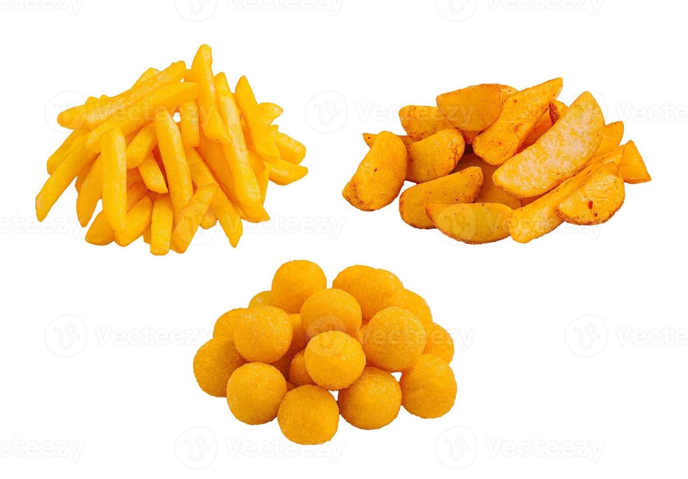 Delicious golden fried snacks served together in a tasty display photo