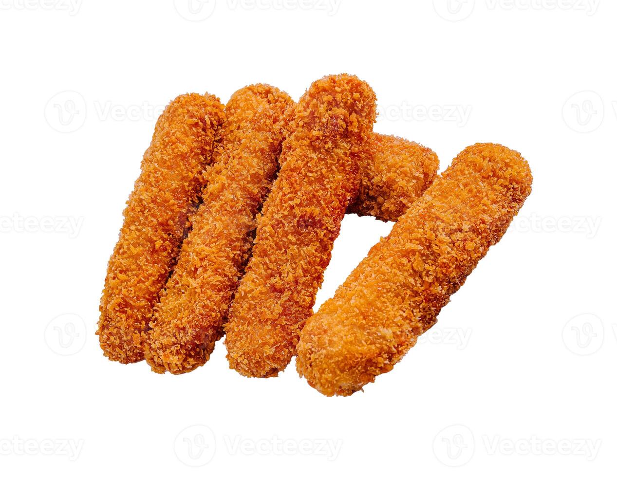 Crispy golden snack sticks ready for a tasty treat photo