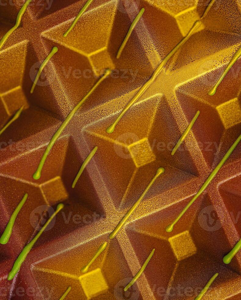 Colorful chocolate dessert with unique texture and design photo