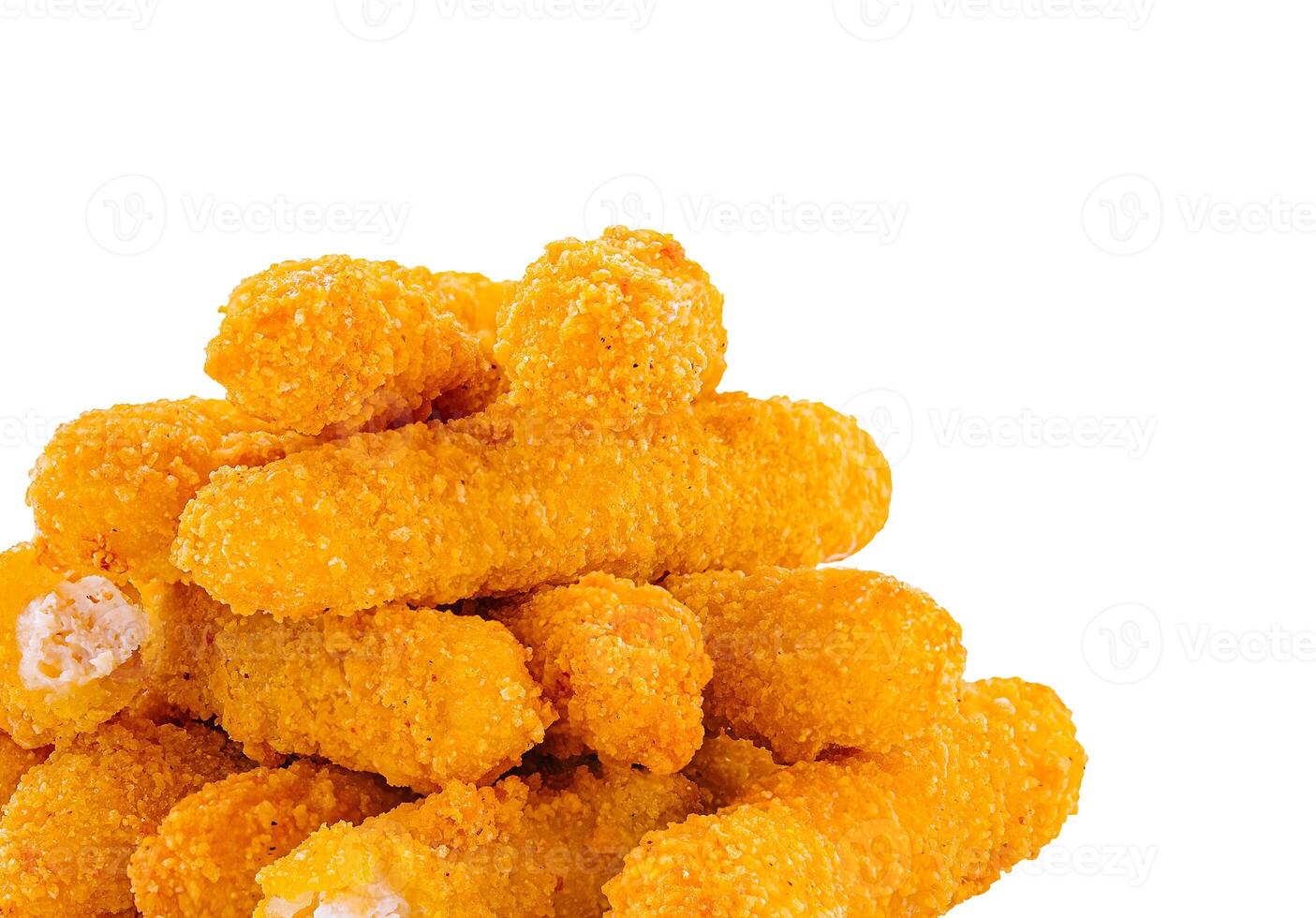 Crispy golden fried snacks piled in a delicious stack photo