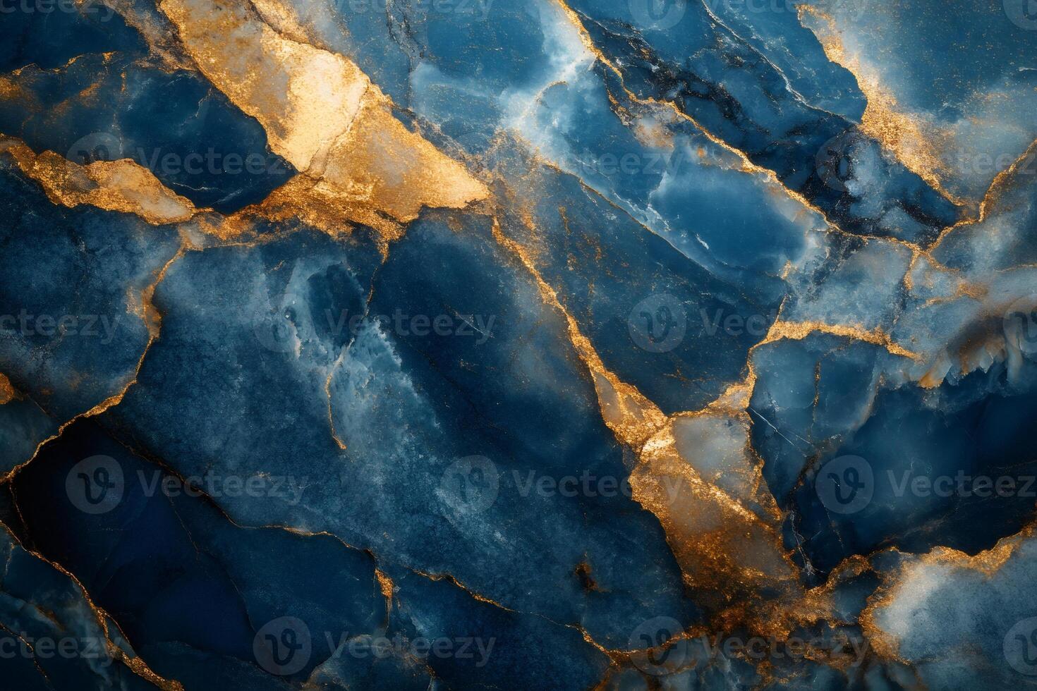 Stunning blue and gold marble texture art photo
