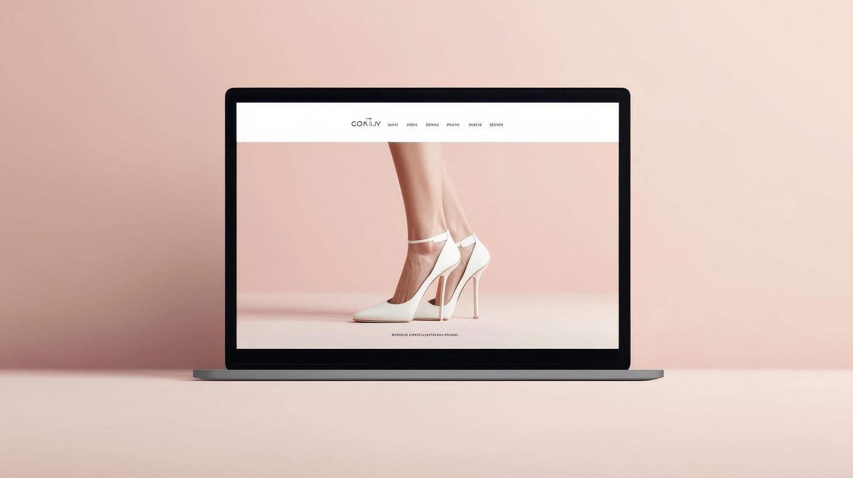 A laptop with a website design on it photo