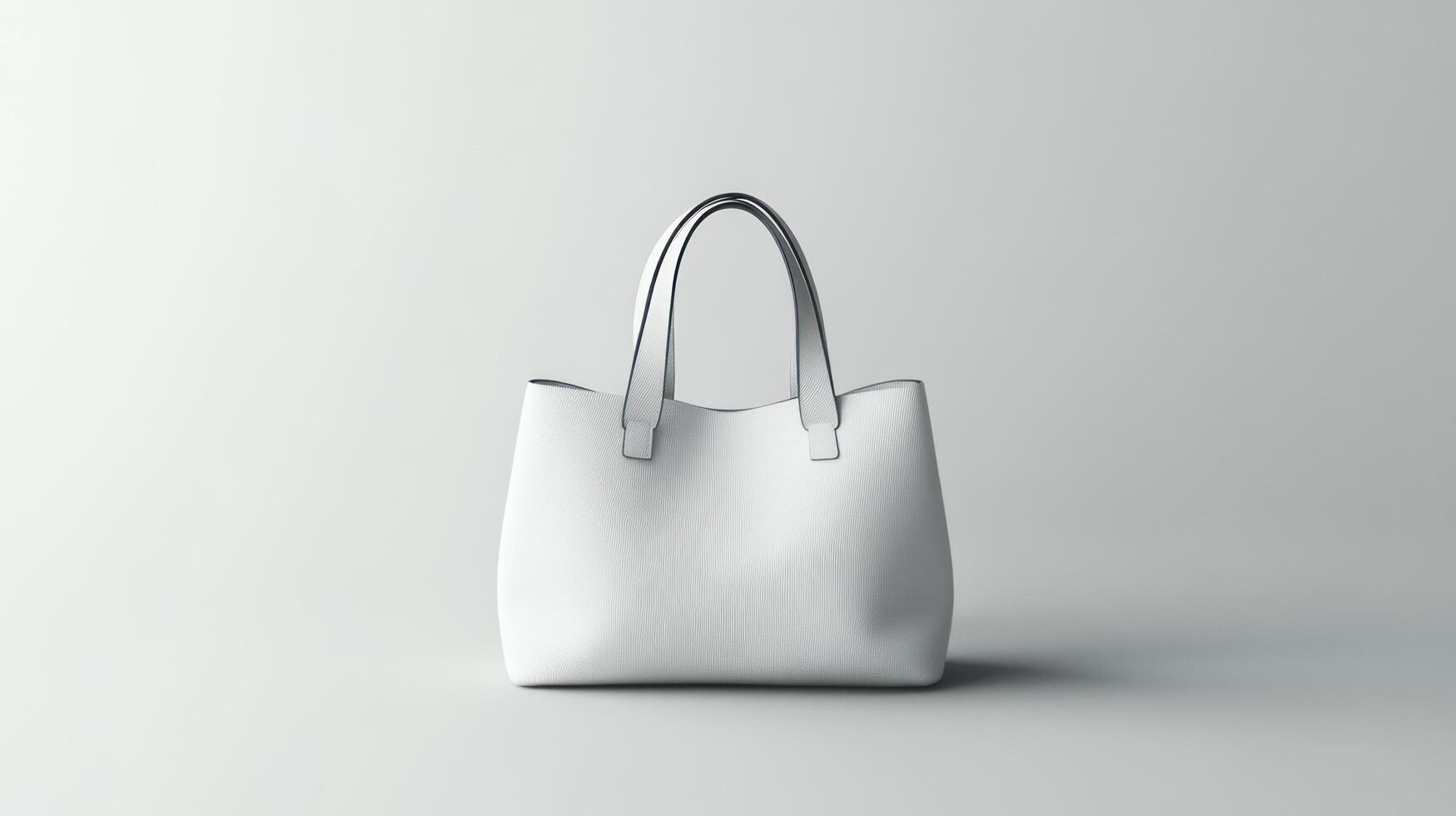 A white bag sitting on a table photo