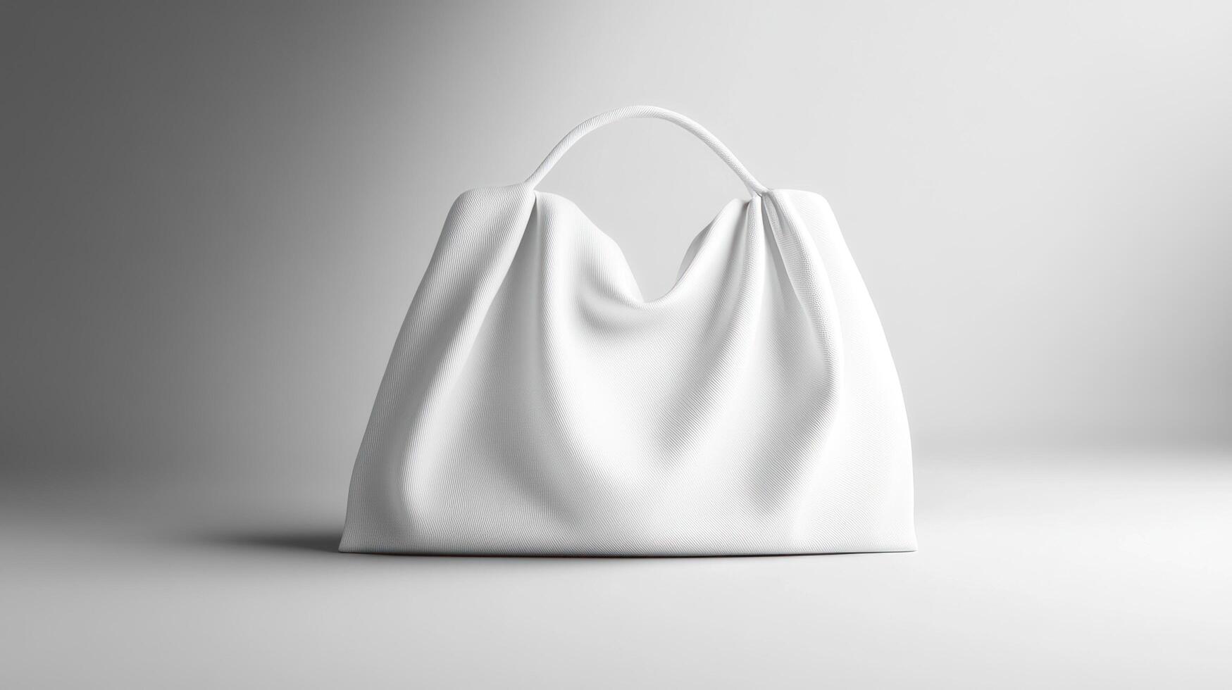 A white bag sitting on a table photo