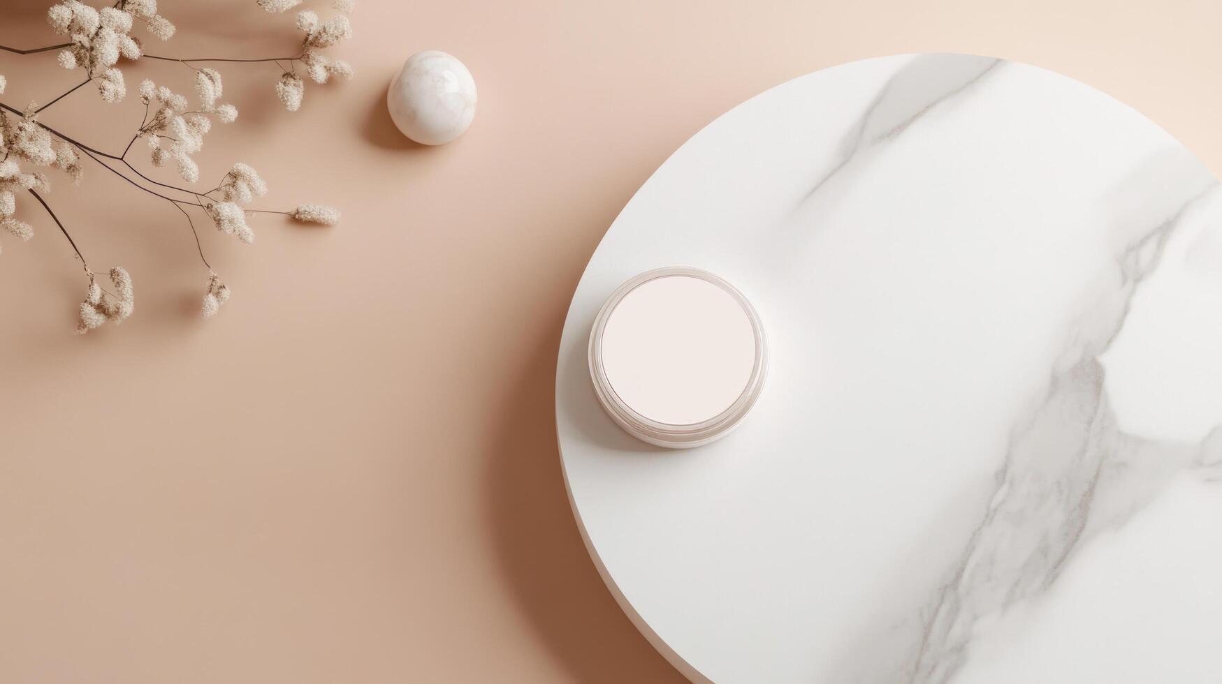 A marble plate with a white object on it photo