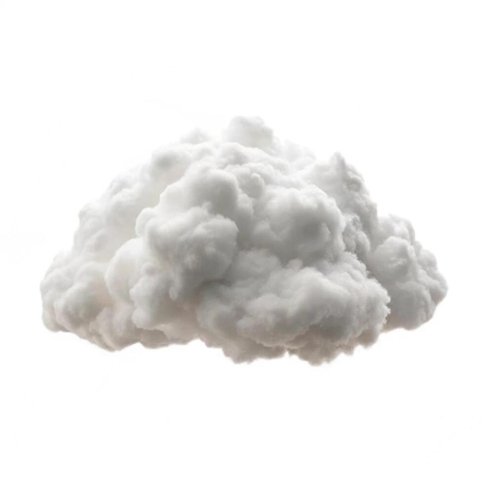 A Fluffy White Cloud Isolated on a White Background a Stunning of a Cumulus Cloud photo