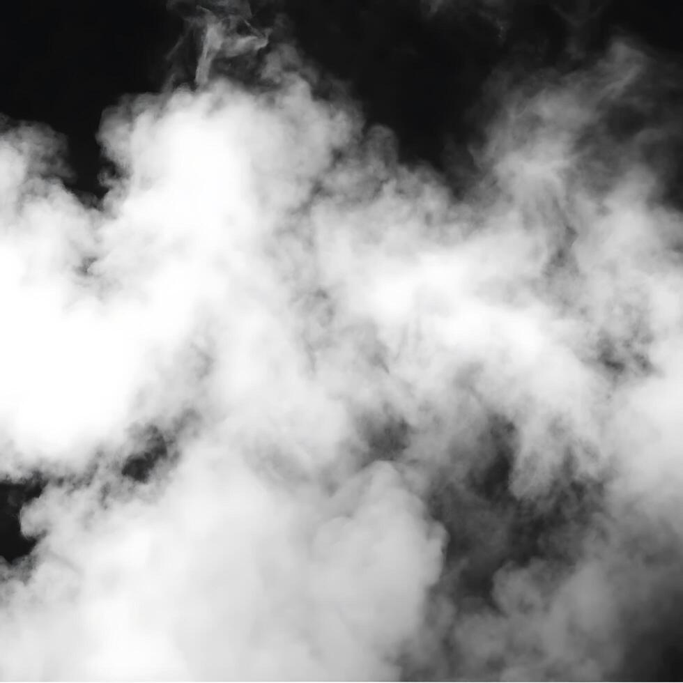 Abstract of white smoke billowing against a black background creating a dramatic and ethereal effect with swirling textures photo