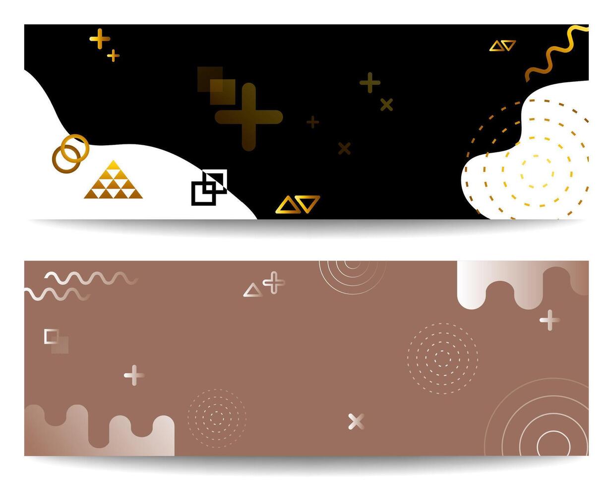 Abstract banner set with luxurious and elegant feel, ideal for web design, promotions and other marketing materials. vector