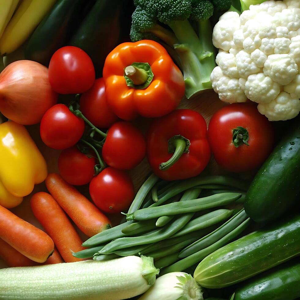 A Colorful Collection of Fresh Farm Vegetables photo
