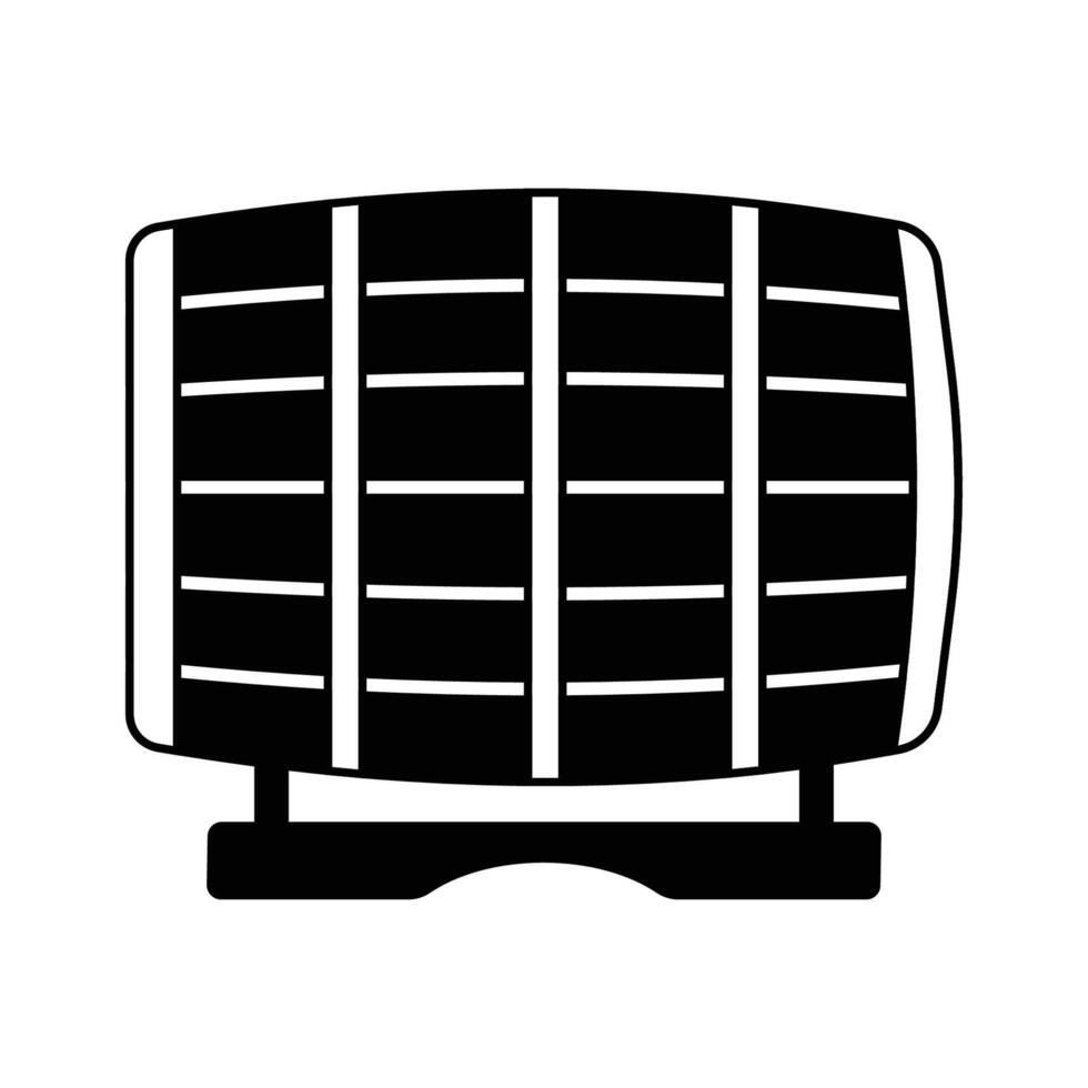 Barrel Silhouette. Black and White Icon Design Elements on Isolated White Background vector