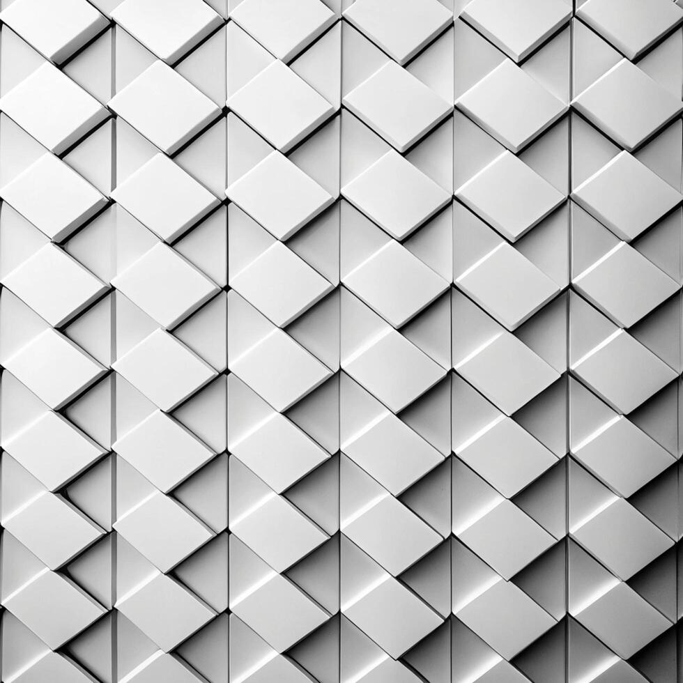 Abstract Geometric Pattern of Interlocking White and Gray Triangles and Rhombuses Creating a Modern Textured Background photo