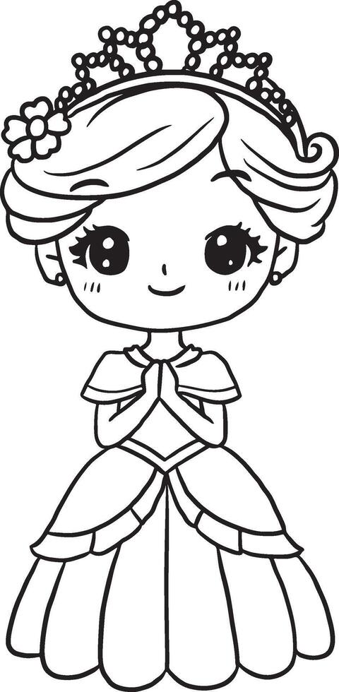 Little girl cartoon illustration vector