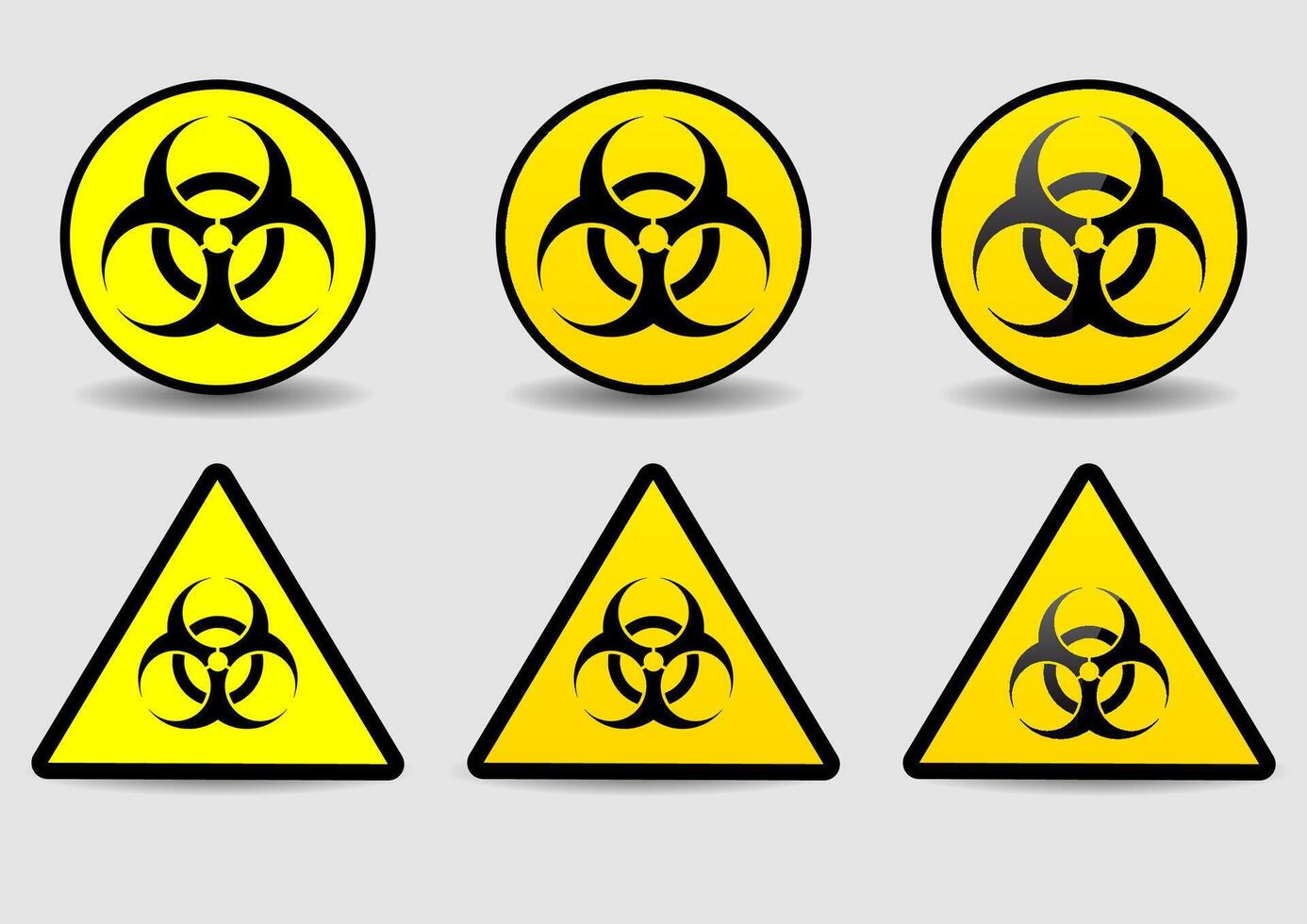 Bio hazard sign set vector