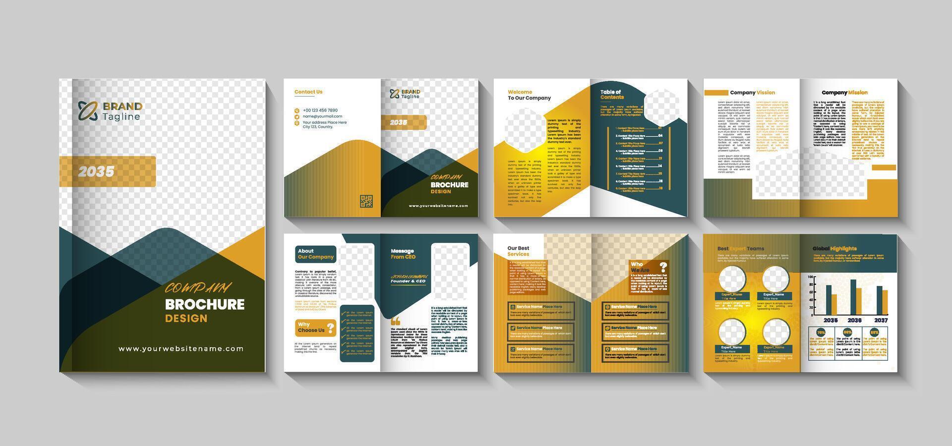 Corporate Company Brochure Template vector