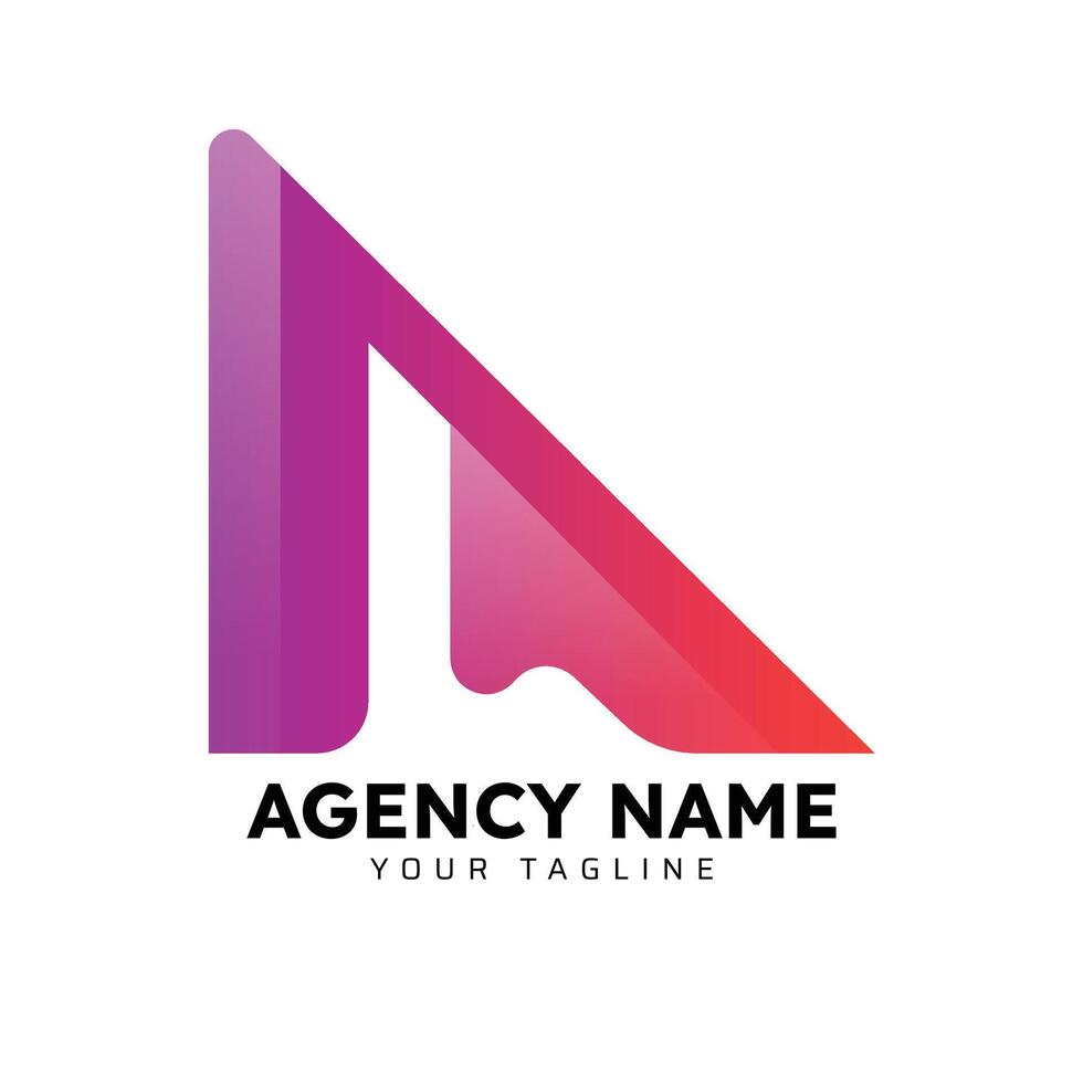 A gradient logo, a letter logo, a logo vector