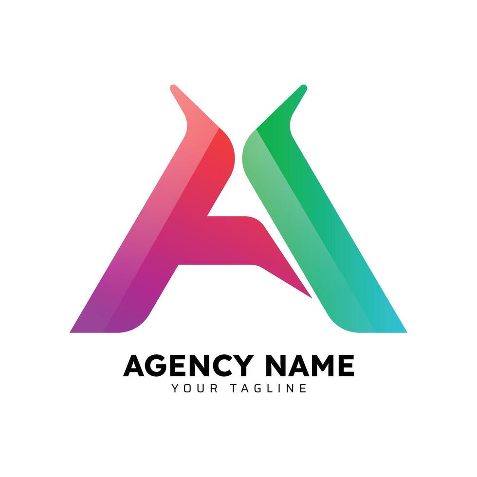A abstract gradient logo, a logo vector