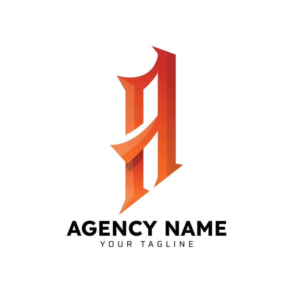 A letter logo, a gradient logo vector