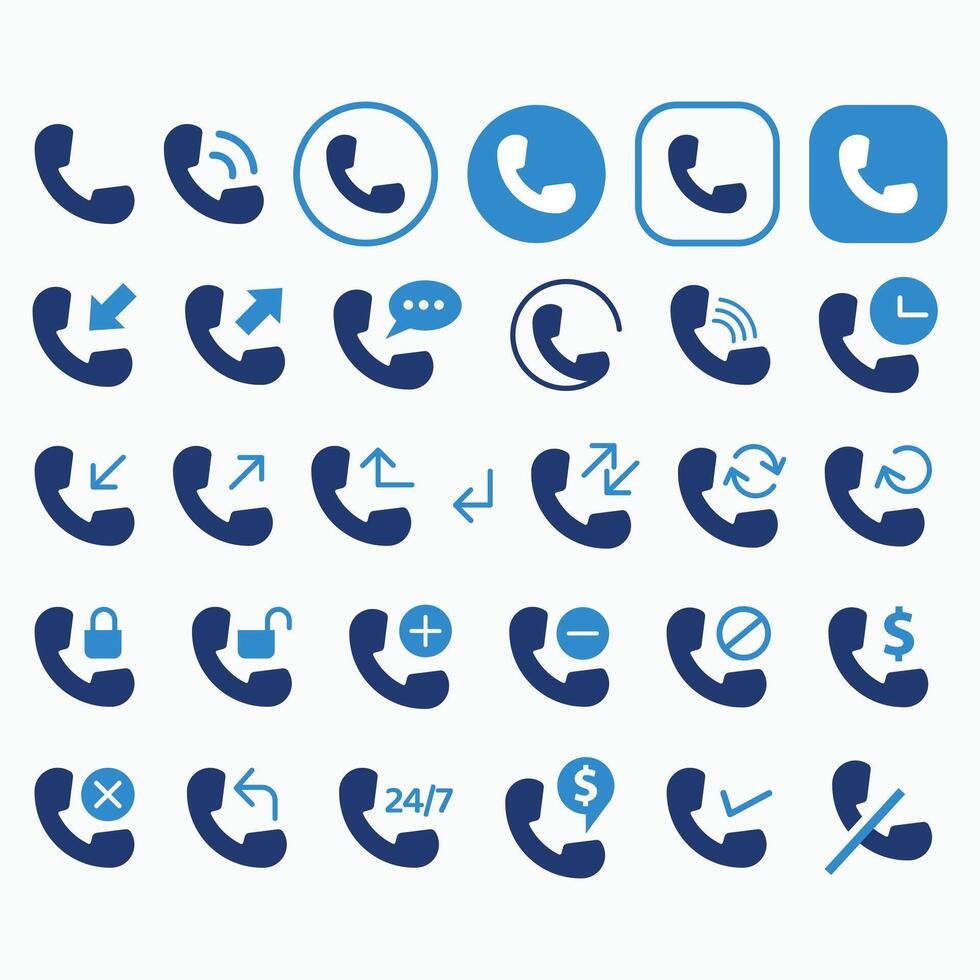 Call Icon Set vector