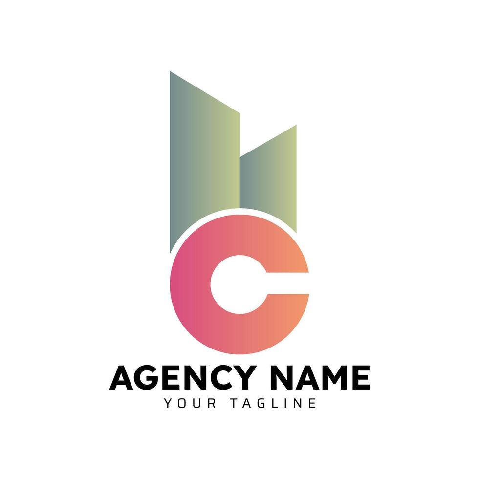 C real estate logo vector