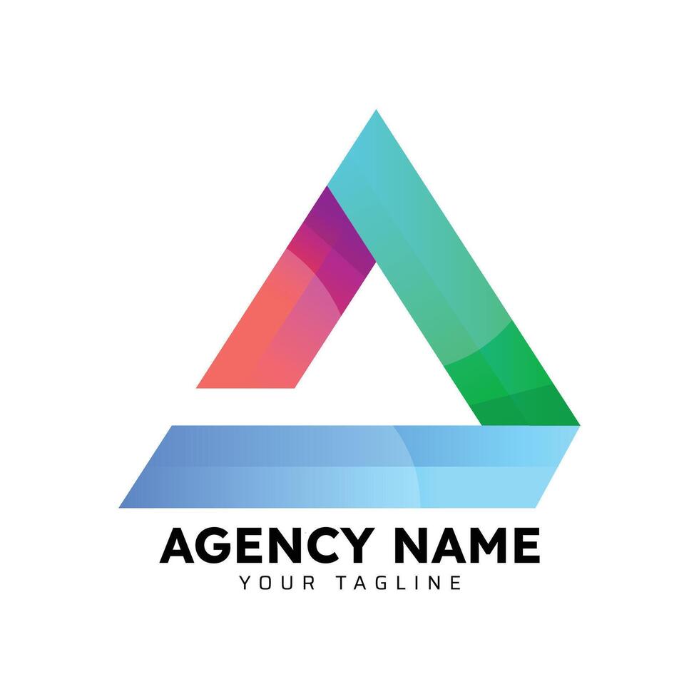 A typography gradient logo vector