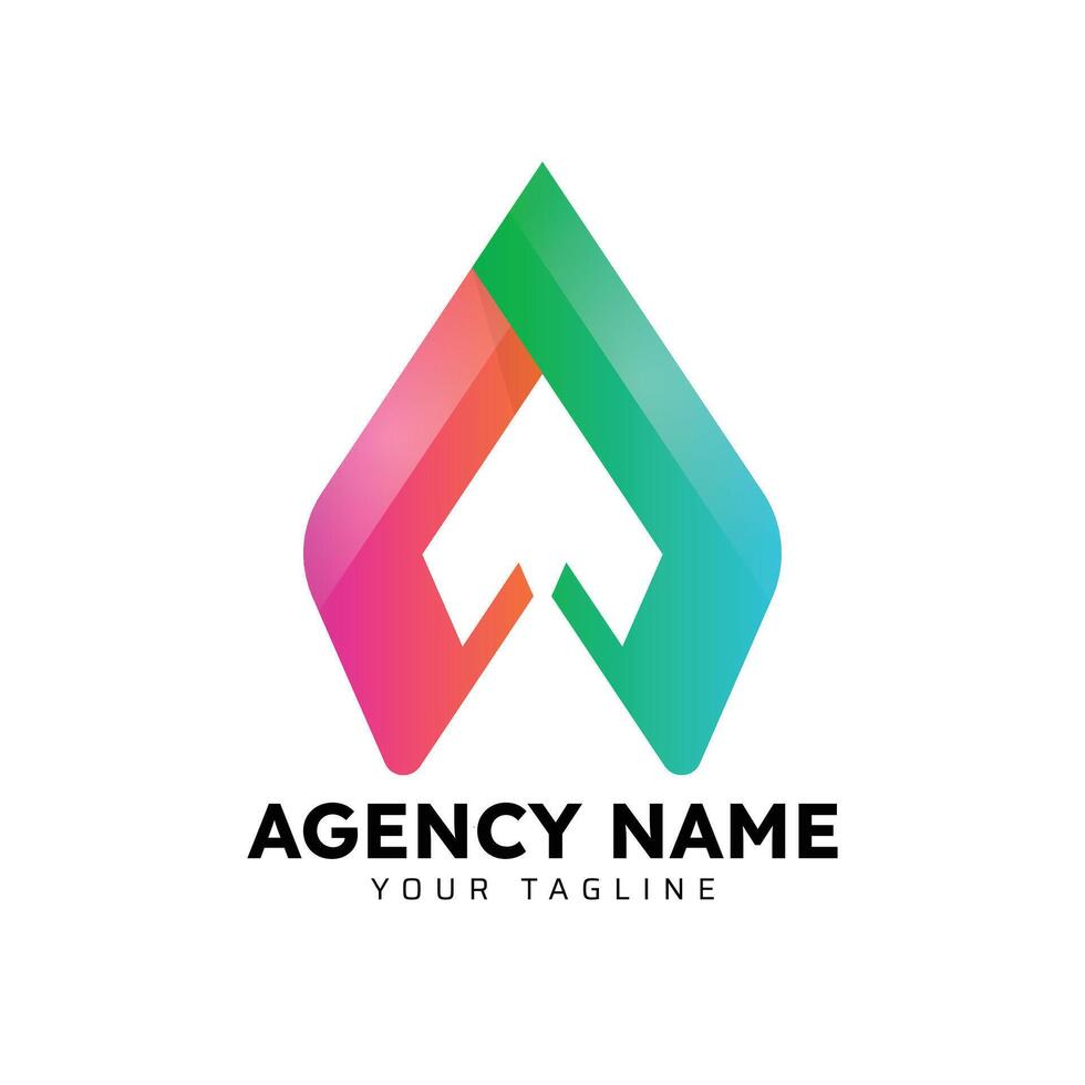 A gradient business logo vector