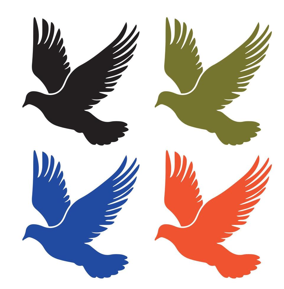 Colorful Tropical Bird on a Branch Eagle Soaring in the Sky vector