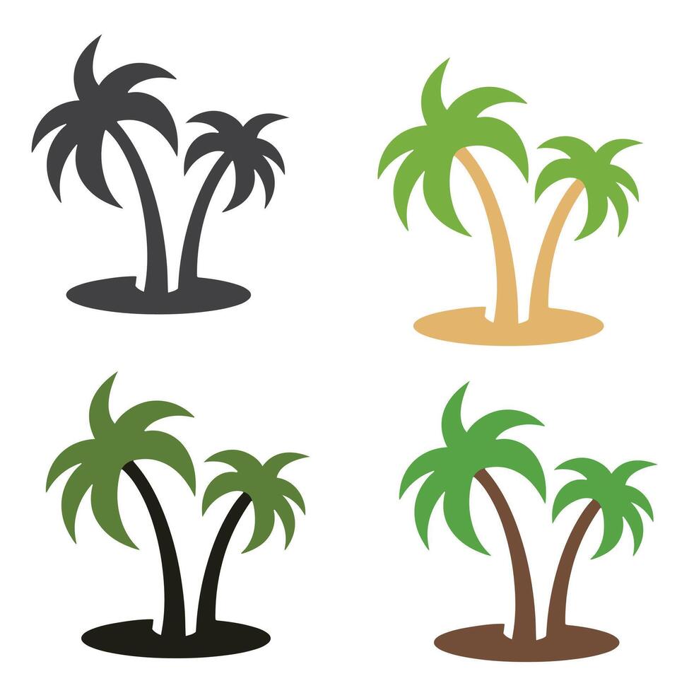 arious tree vectors. Forest and nature concept. Collection of different tree symbols. Education and training poster design drawn for plant and tree presentation vector