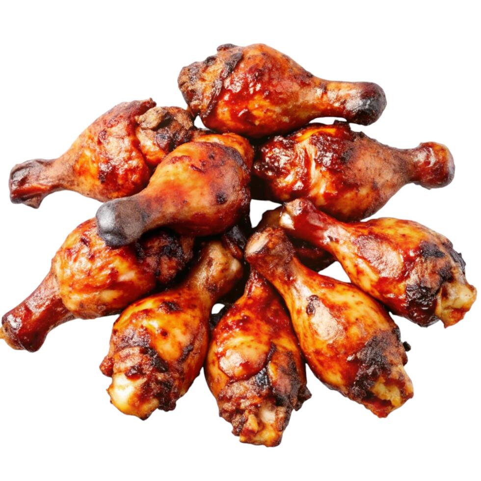 Delicious Barbecue Glazed Chicken Drumsticks Ready to Eat photo