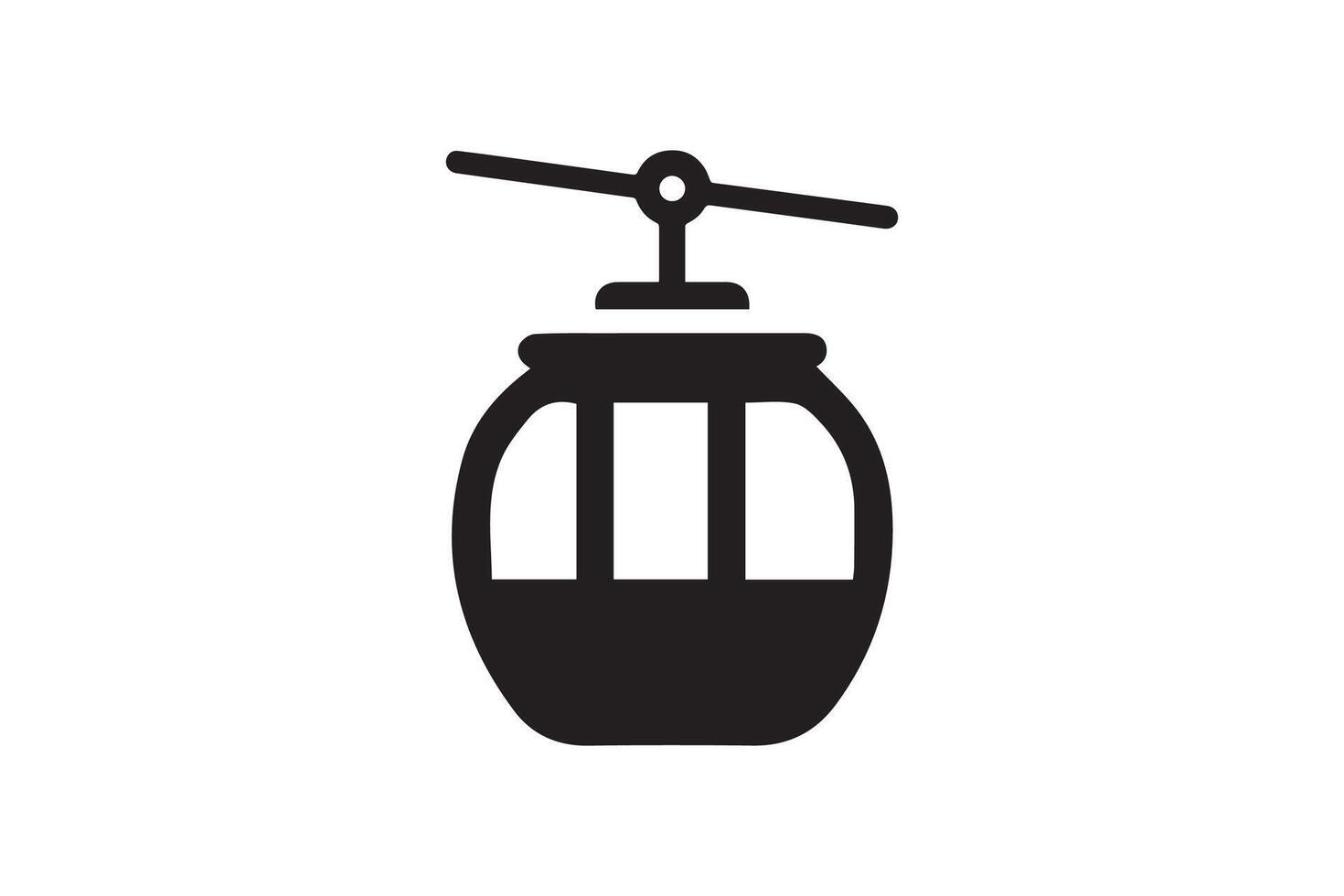 A cable car icon on a white background vector