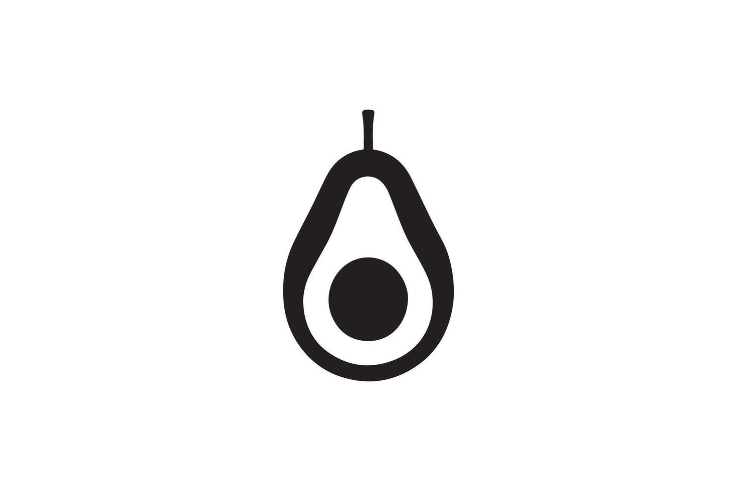 Avocado icon illustration on white background vector