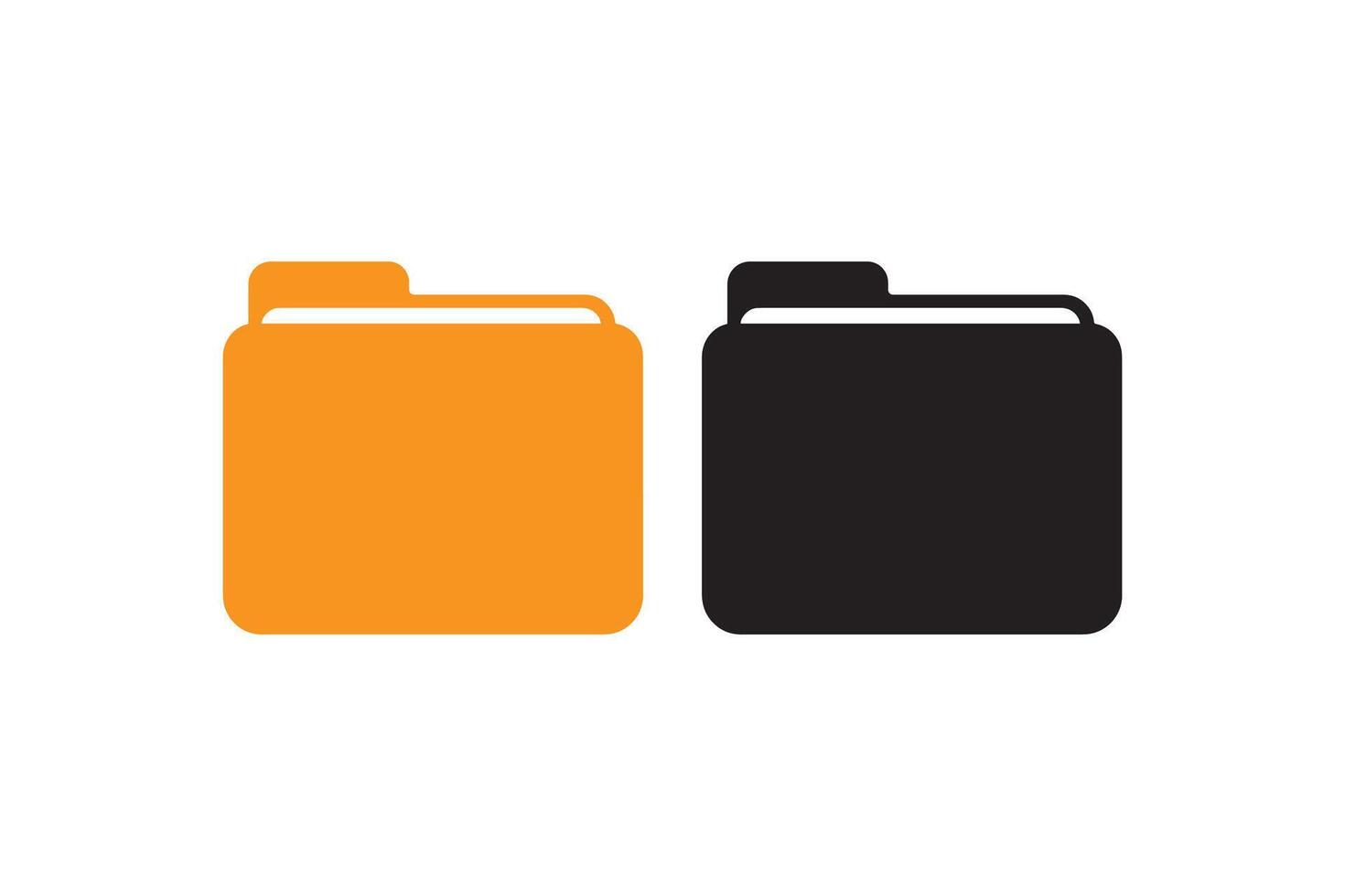 Two folders icon vector