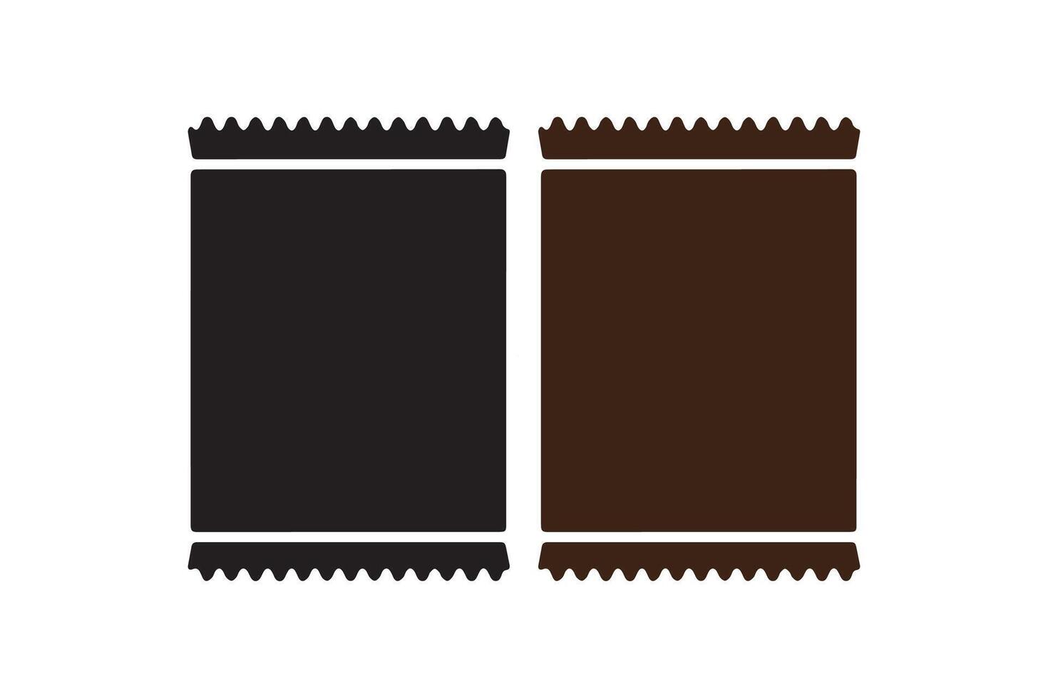 Two chocolate bars on a white background vector