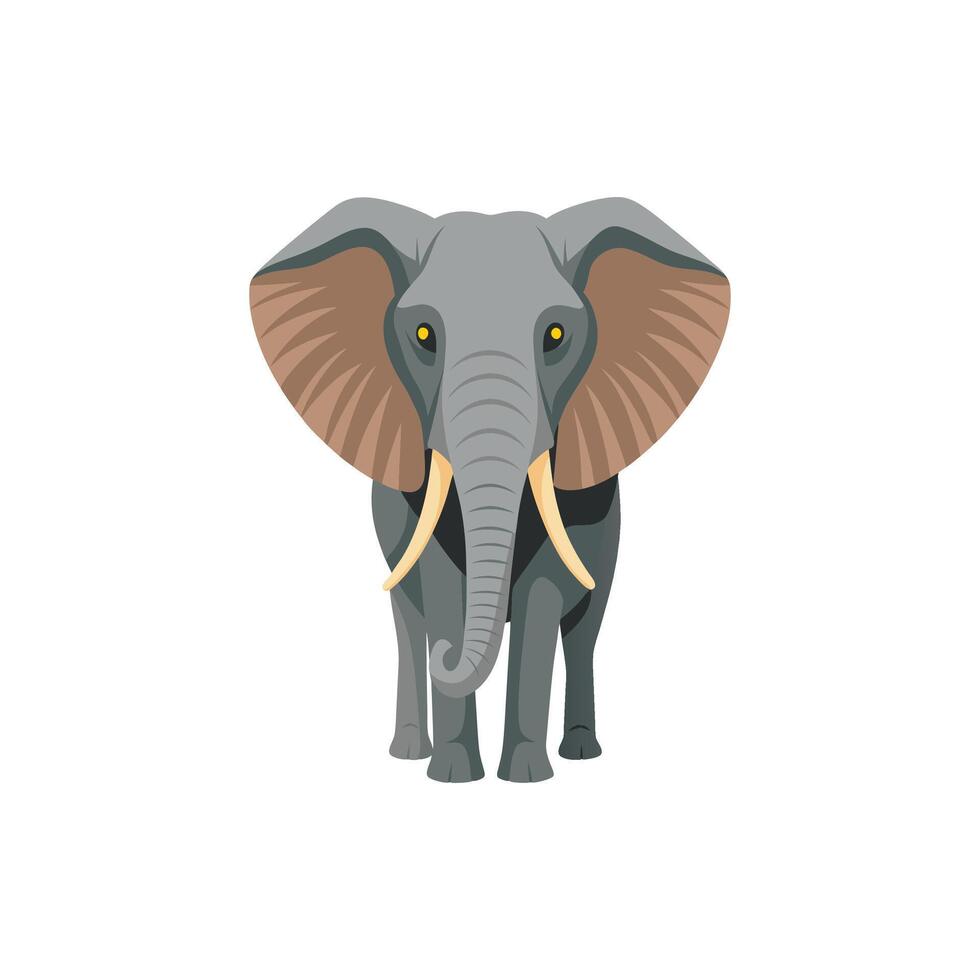 Strength and Wisdom A Powerful Elephant Stance vector