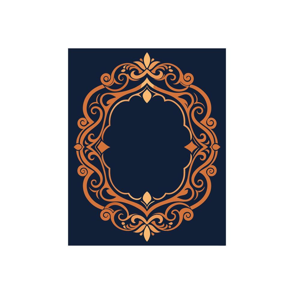 Elegant Edges A Decorative Border Illustration Design vector